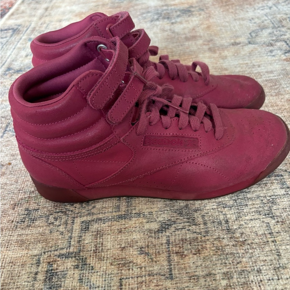 Reebok Women's Burgundy Athletic High-Tops